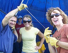 на воздушном шаре